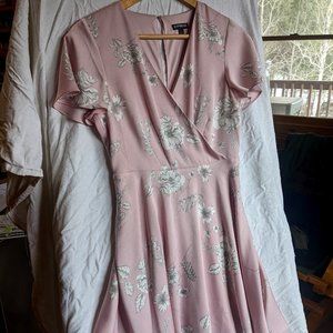 Unworn Express Size 2 Pink Floral Mini Dress